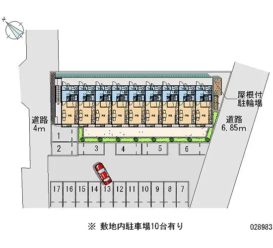 ★手数料０円★柏市西原２丁目　月極駐車場（LP）